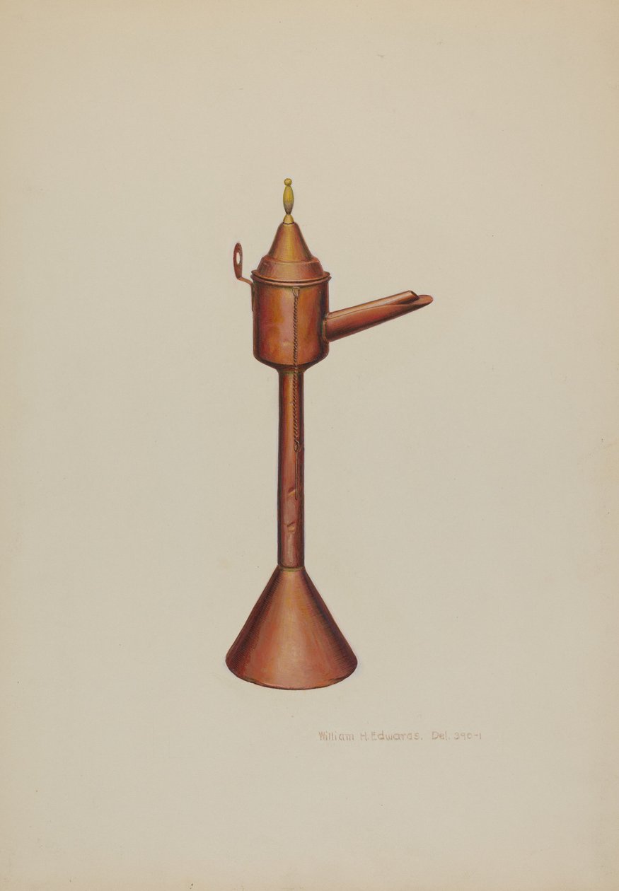 Whale Oil Lamp by William H Edwards