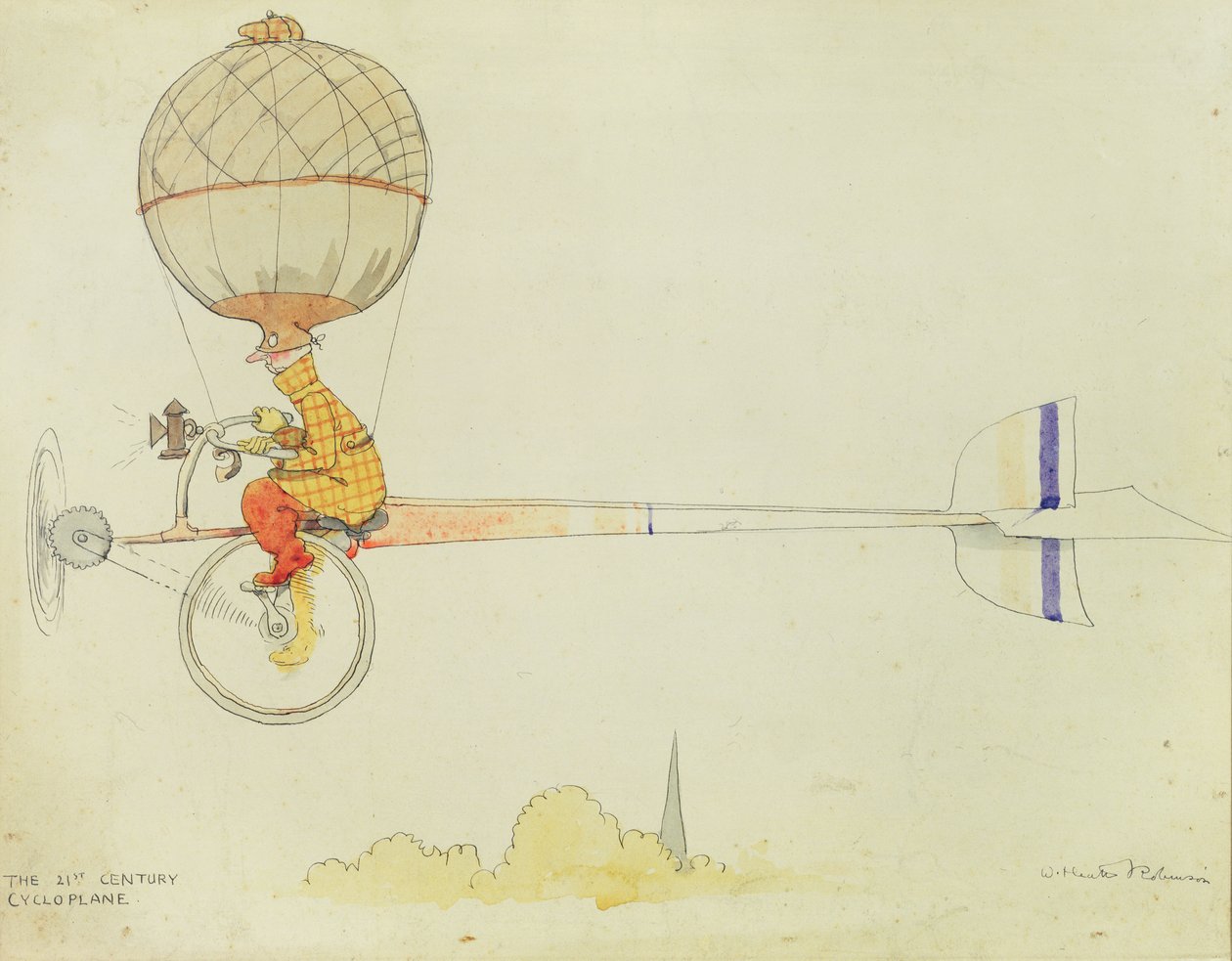 The 21st Century Cycloplane by William Heath Robinson