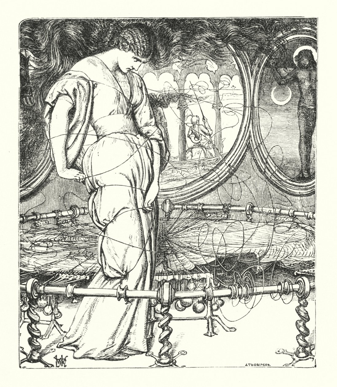 The Lady of Shalott by William Henry (after) Hunt