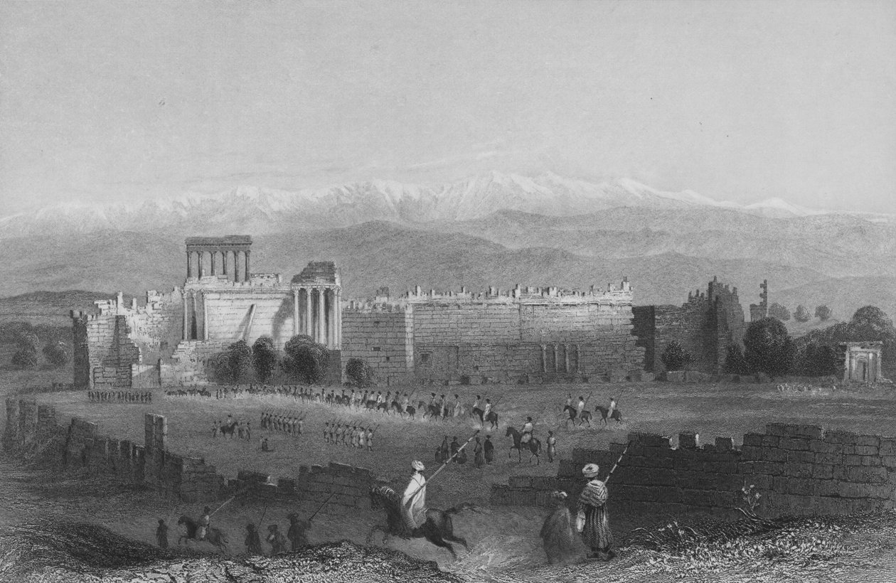 General View of Balbec and Anti-Libanus by William Henry Bartlett