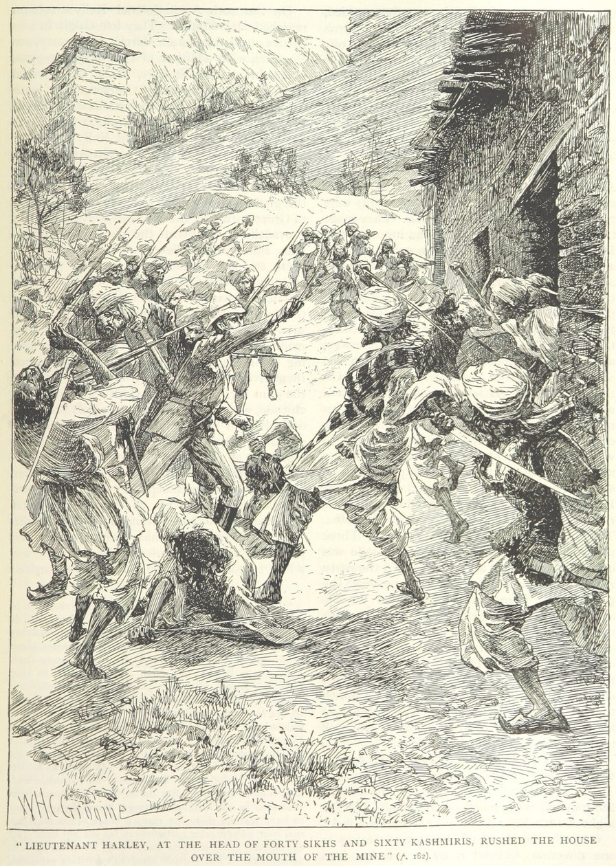 Attacking the Mine at Chitral by William Henry Charles Groome