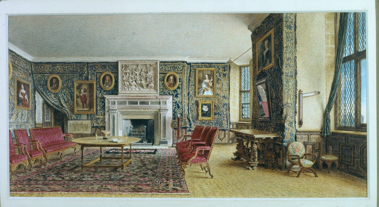 The Library, Hardwick by William Henry Hunt