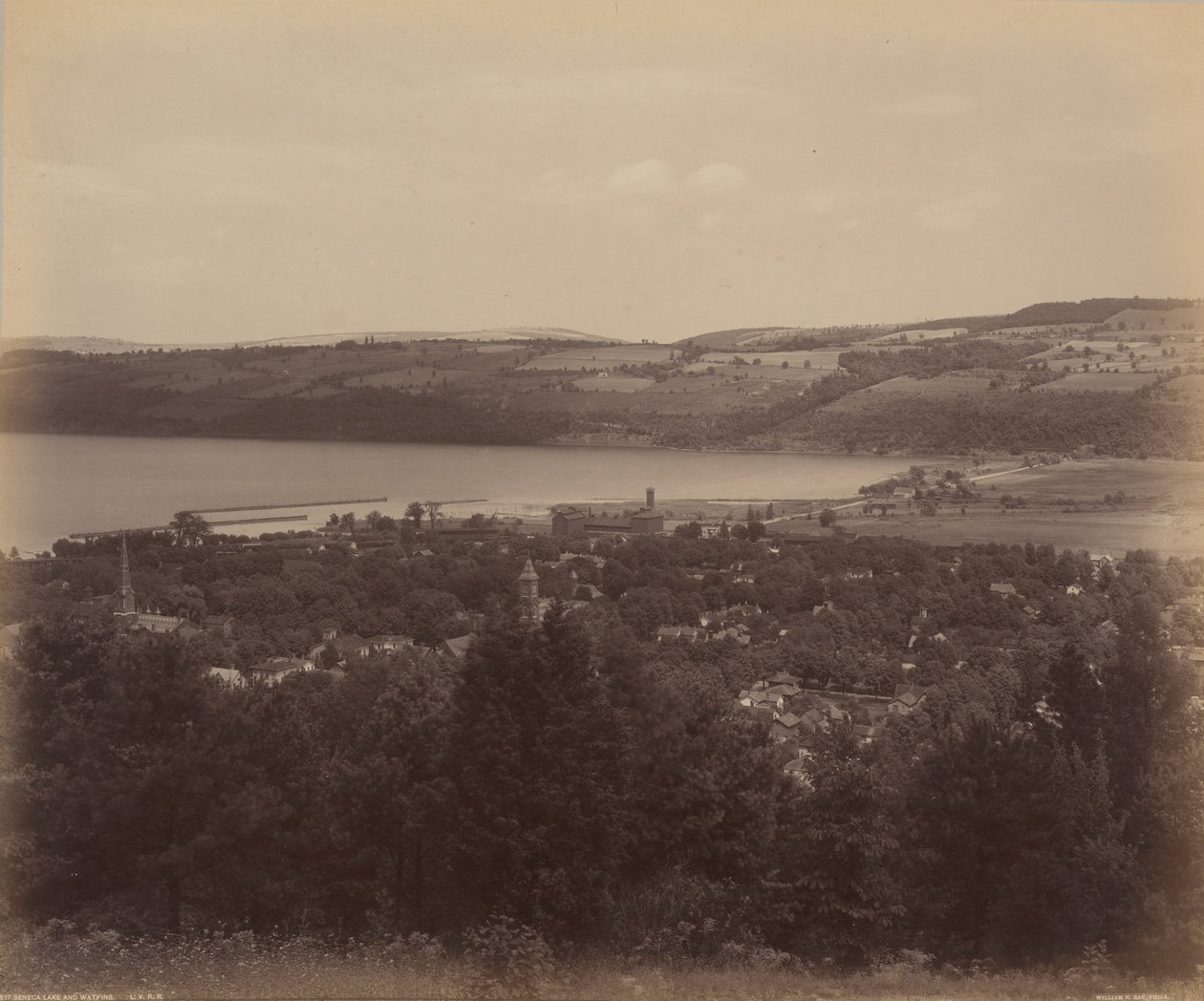 Seneca Lake and Watkins by William Herman Rau