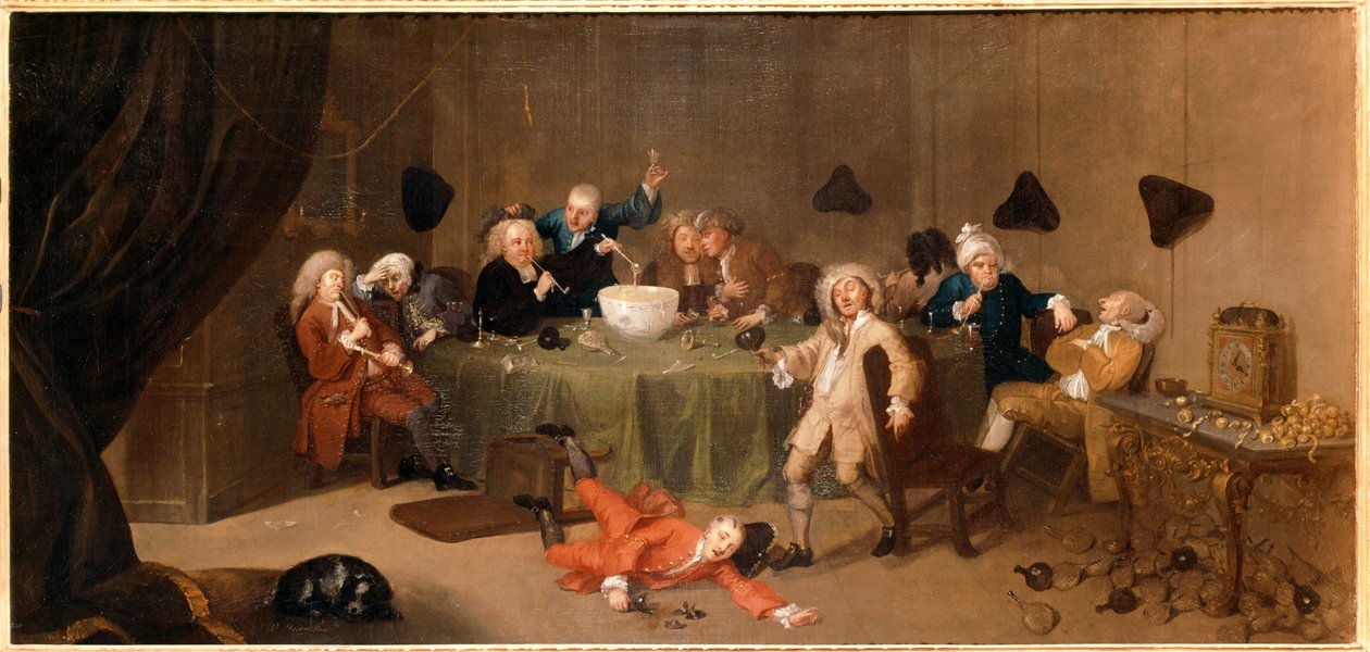 A Midnight Modern Conversation by William Hogarth