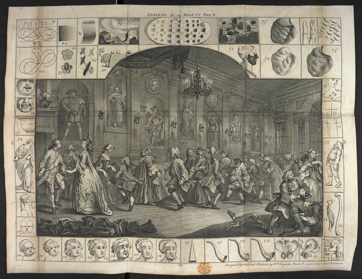A large number of people dancing by William Hogarth
