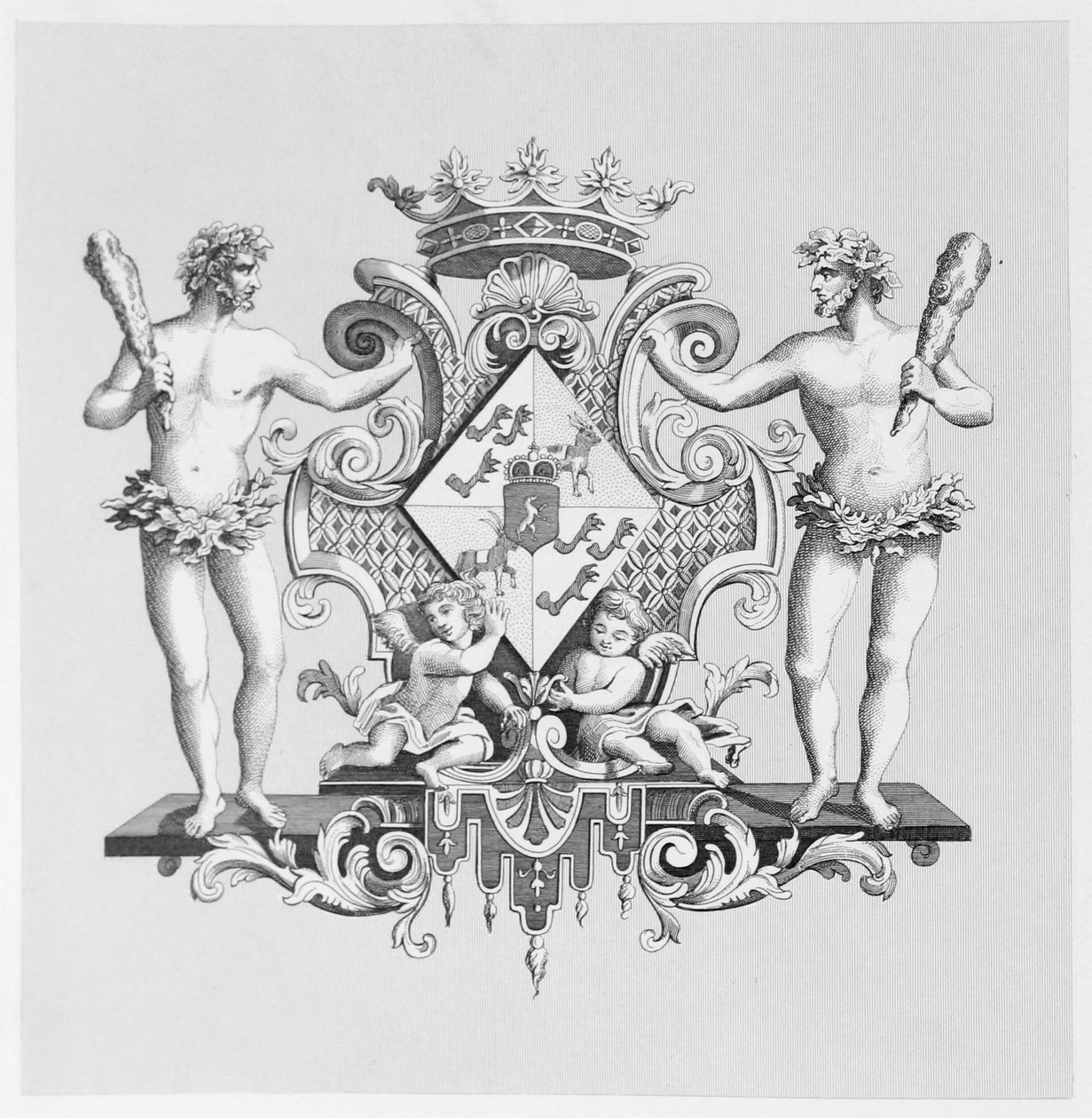 Arms of The Duchess of Kendal by William Hogarth