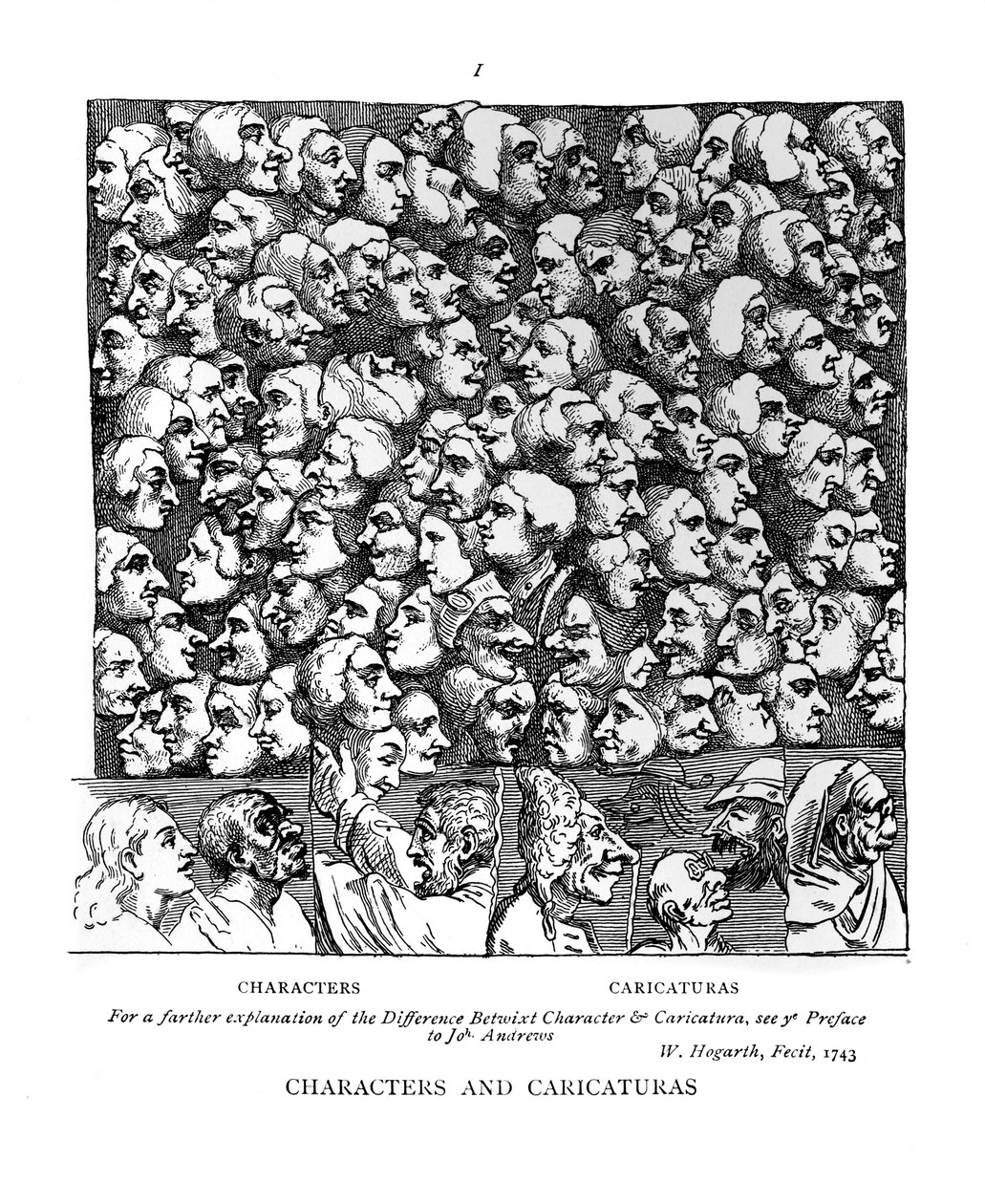 Characters and Caricatures by William Hogarth
