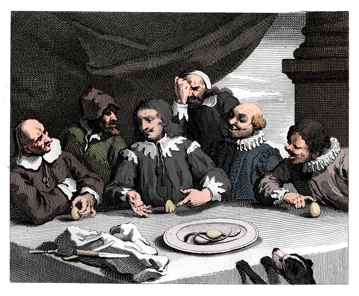 Columbus breaking the egg by William Hogarth