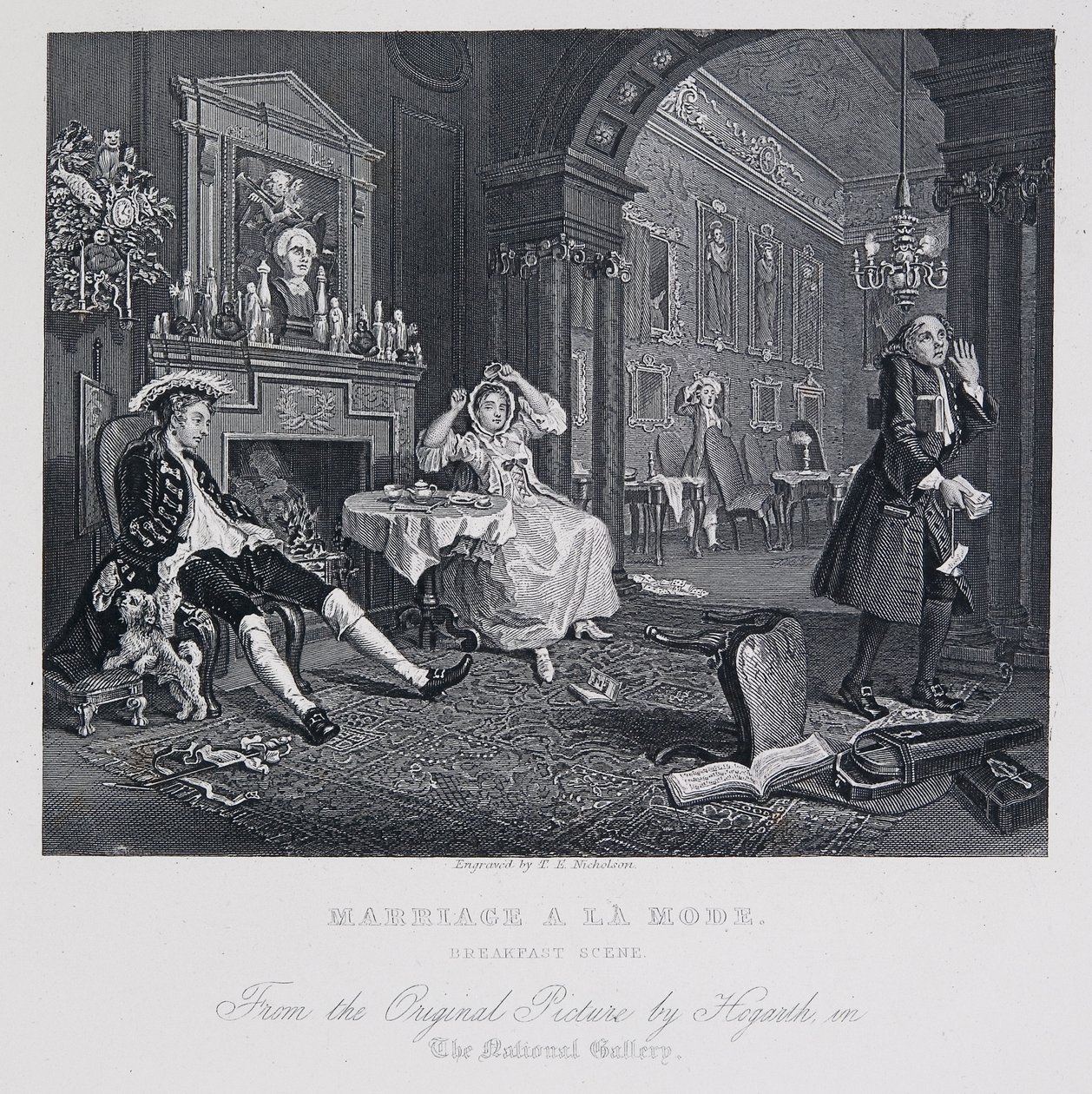 Marriage à la Mode: Breakfast Scene by William Hogarth
