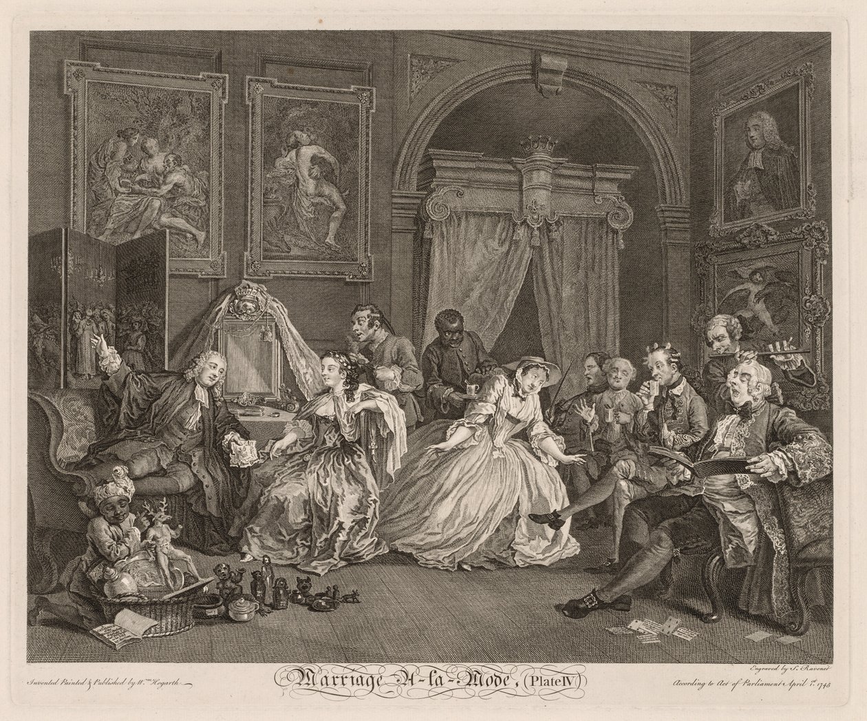 Marriage à la Mode: The Toilet Scene by William Hogarth