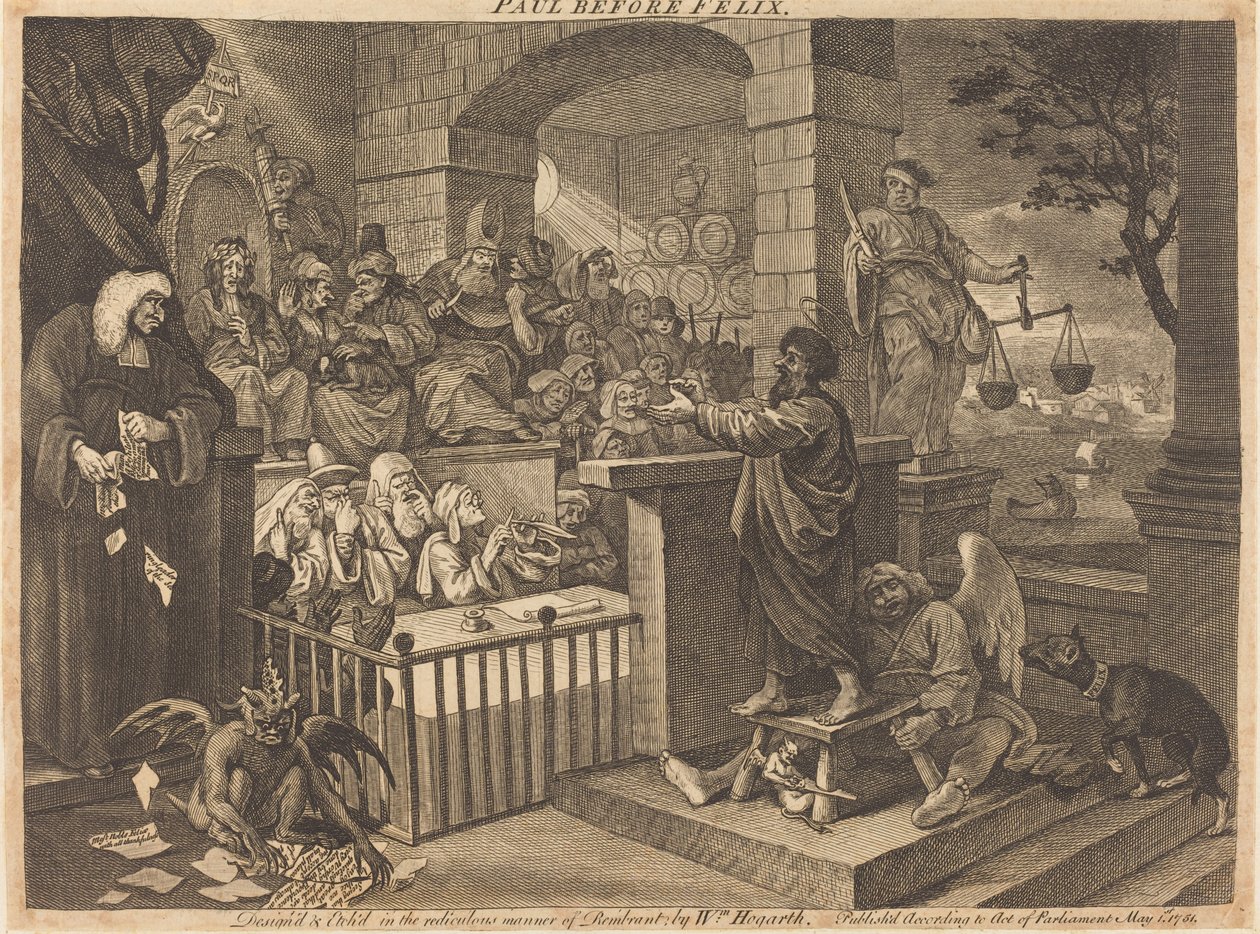 Paul before Felix Burlesqued by William Hogarth