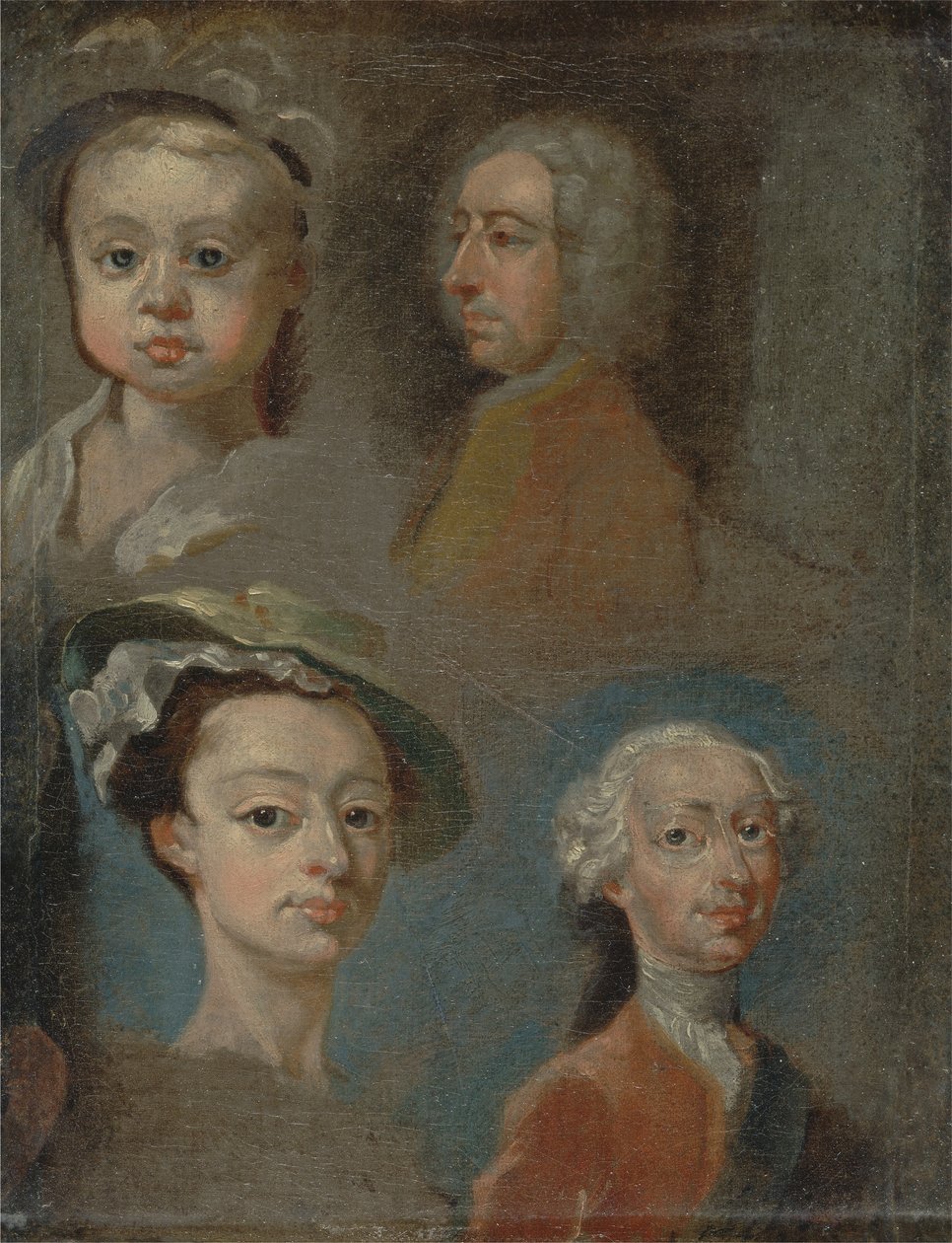 Study of Heads by William Hogarth
