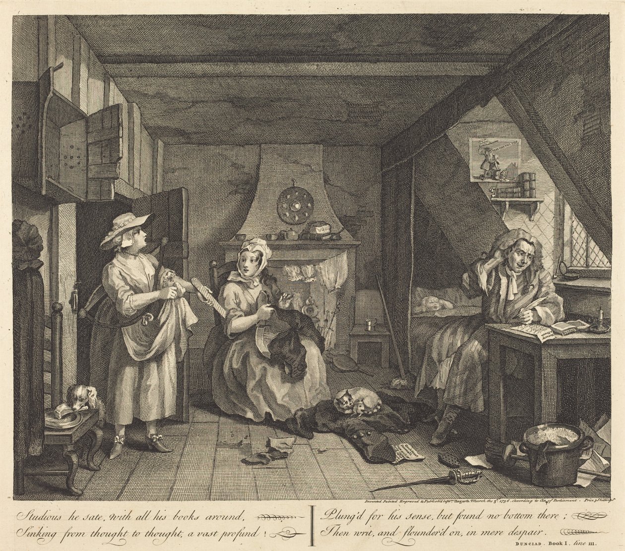 The Distressed Poet by William Hogarth