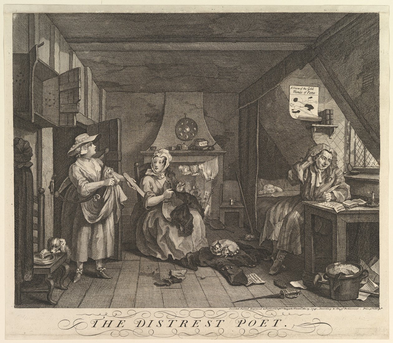 The Distressed Poet by William Hogarth