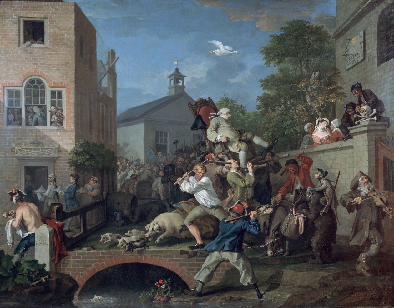 The Election IV: Chairing the Member by William Hogarth