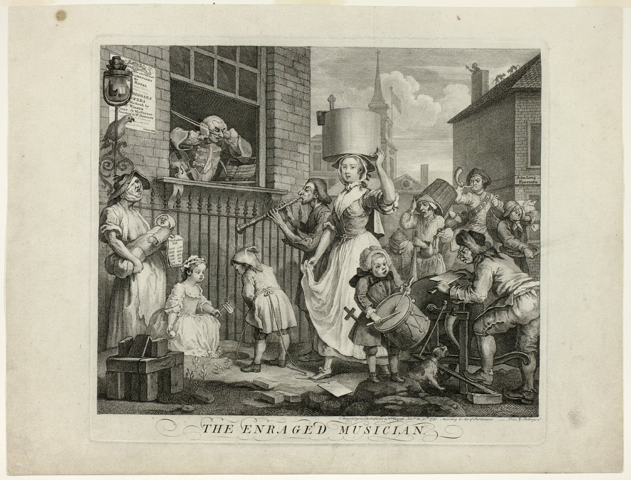 The Enraged Musician by William Hogarth