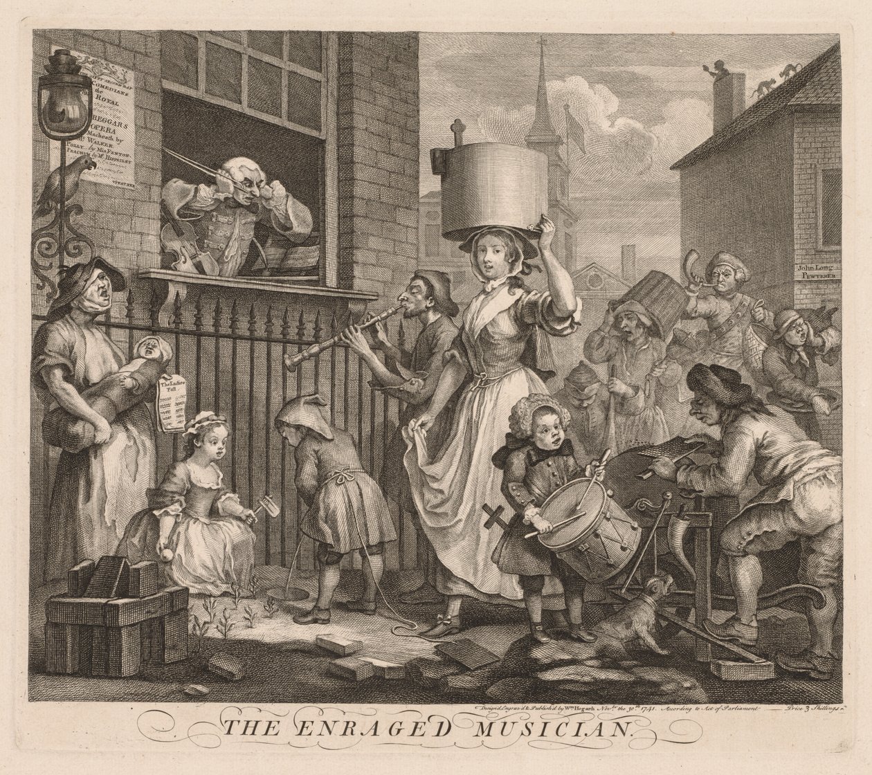 The Enraged Musician by William Hogarth