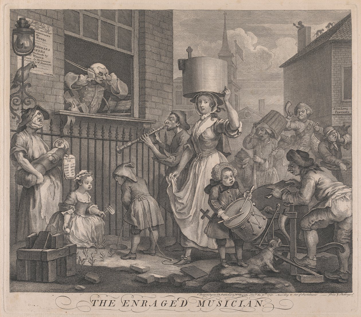 The Enraged Musician by William Hogarth