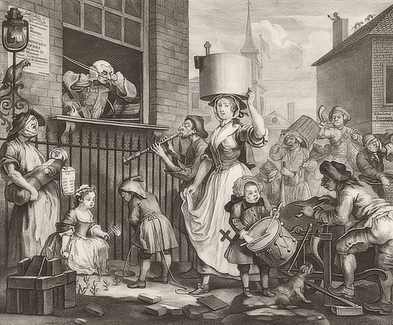 The Enraged Musician by William Hogarth