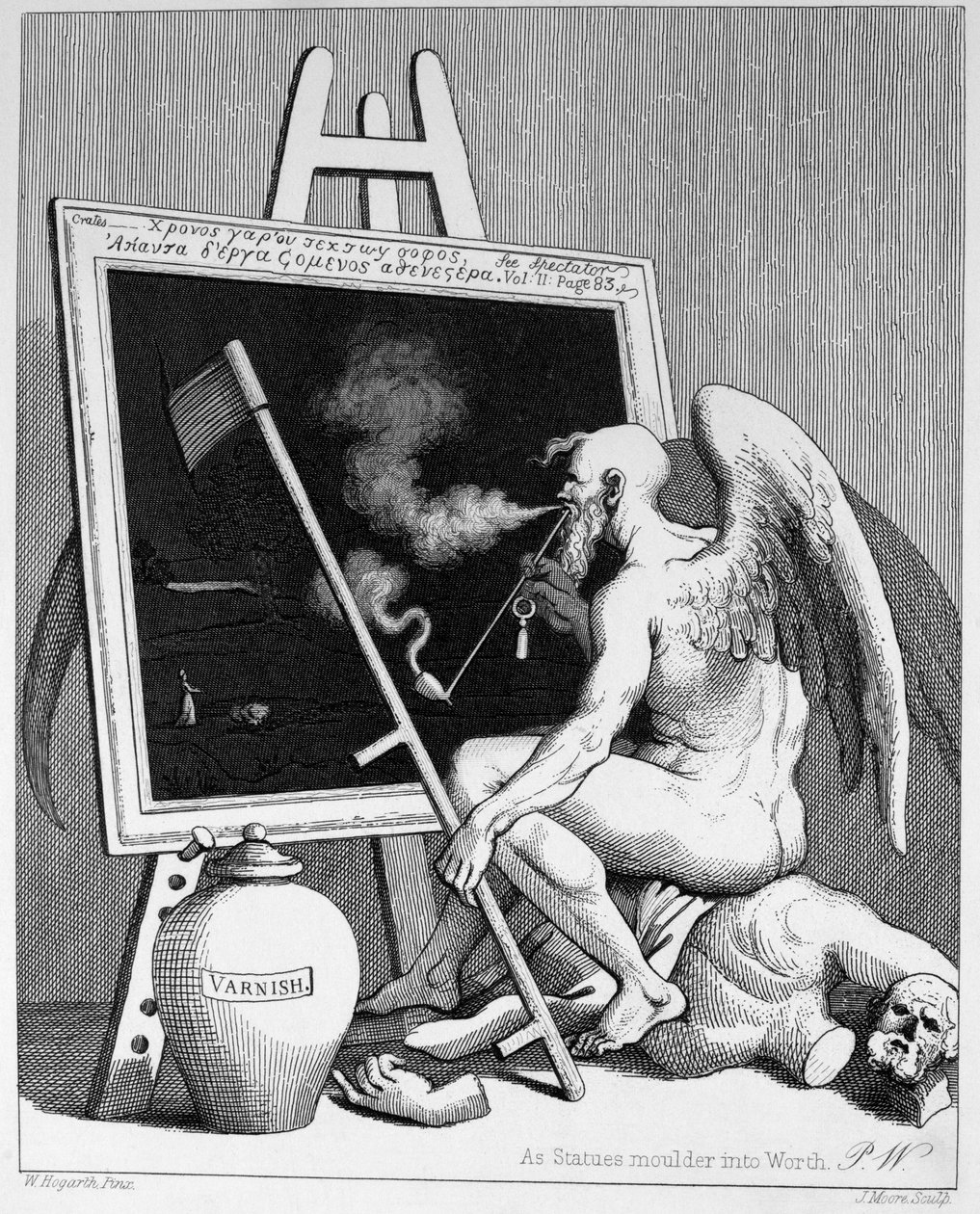 Time Smoking a Picture by William Hogarth