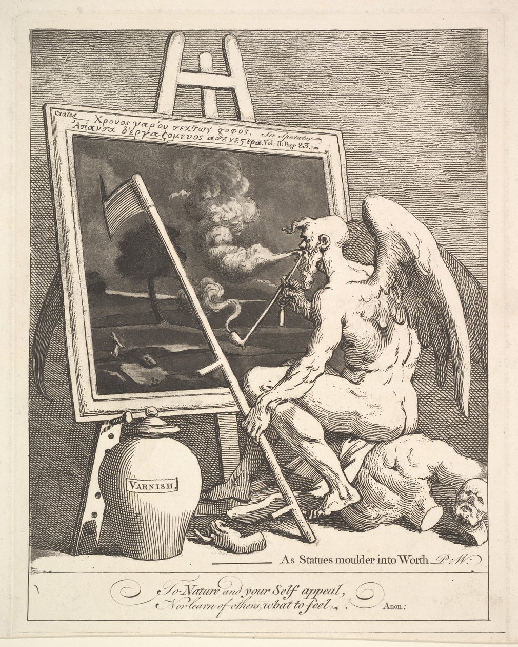Time Smoking a Picture by William Hogarth