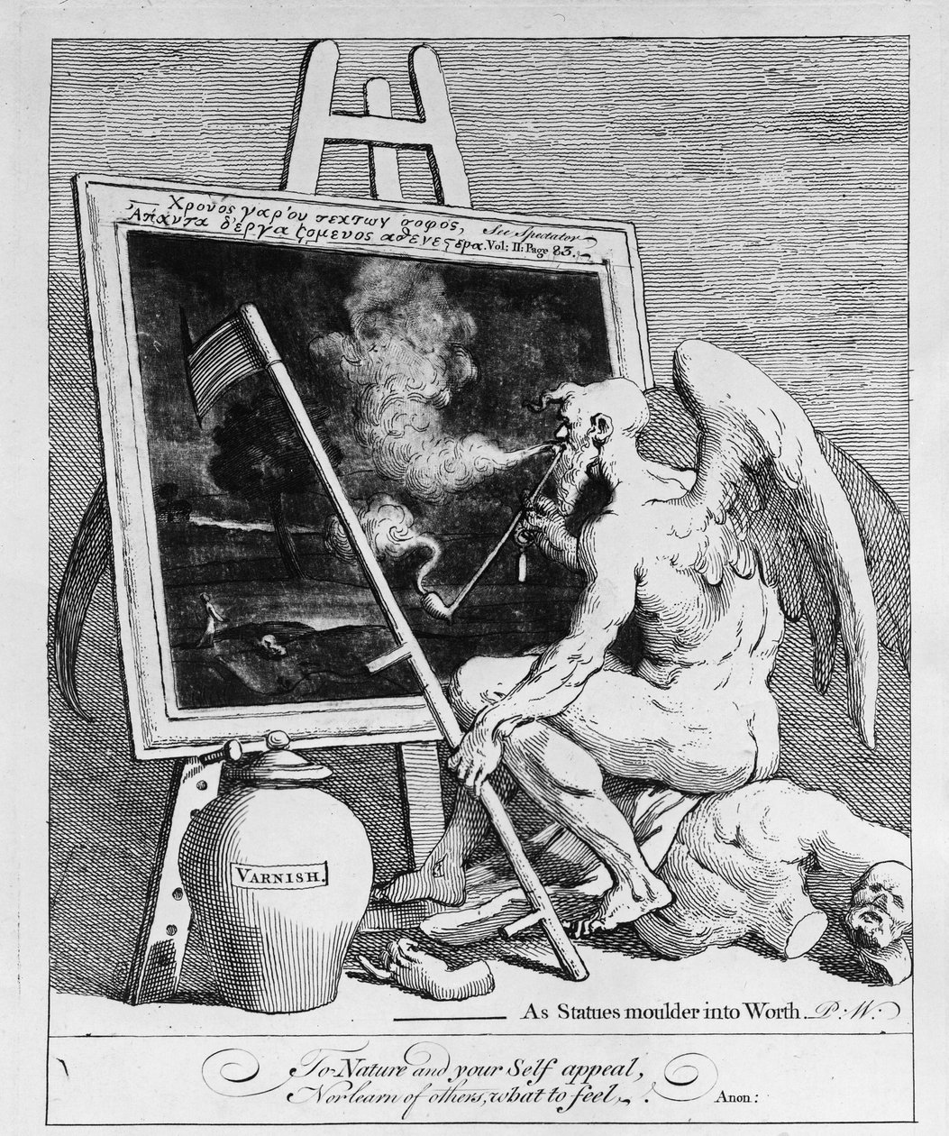 Time Smoking a Picture by William Hogarth