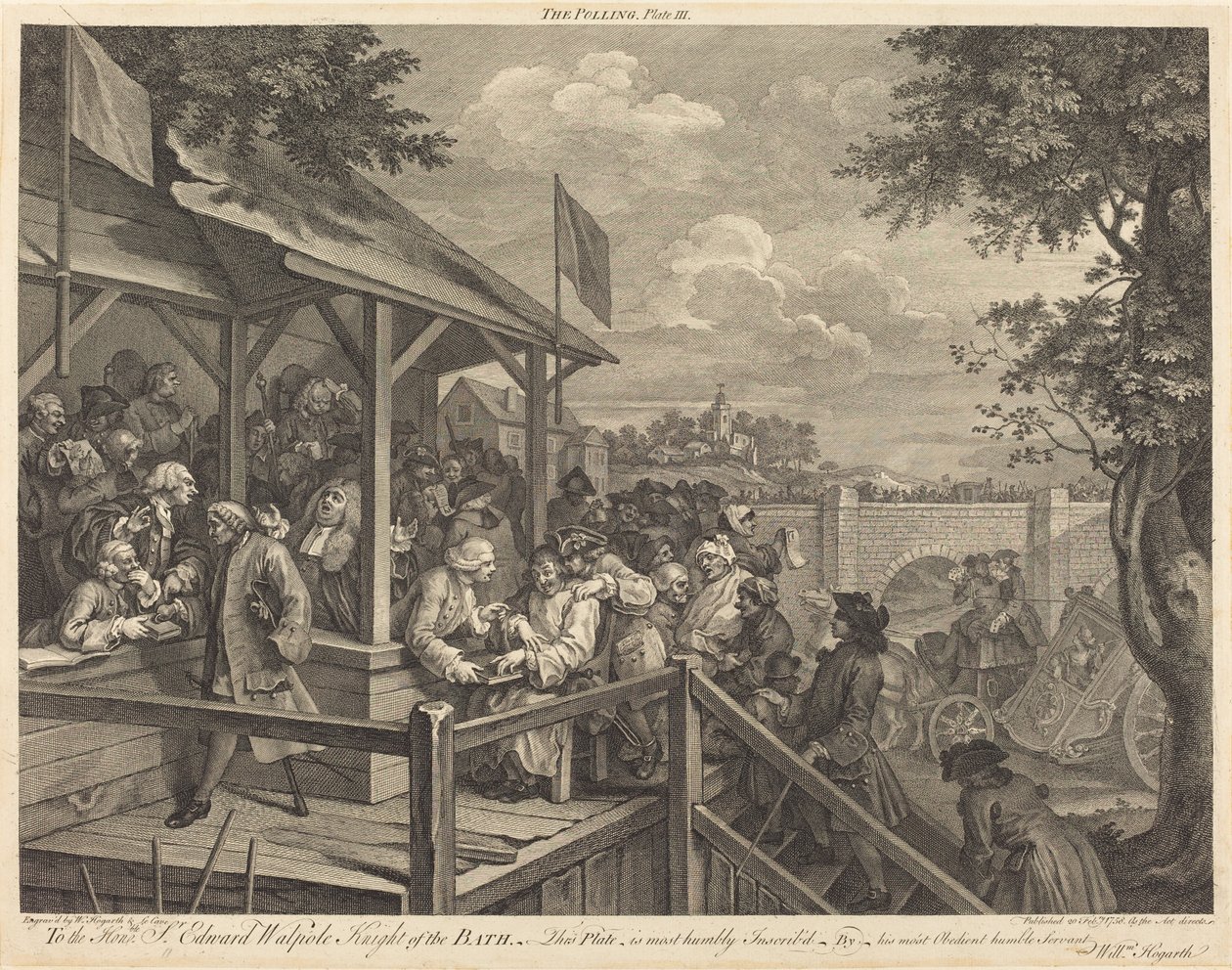 The Polling by William Hogarth and Francois Morellon de La Cave