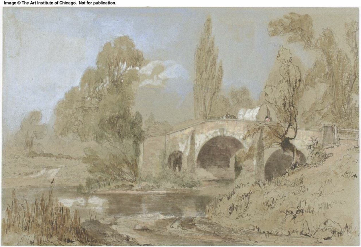 Gypsy Caravan on Bridge by William James Muller
