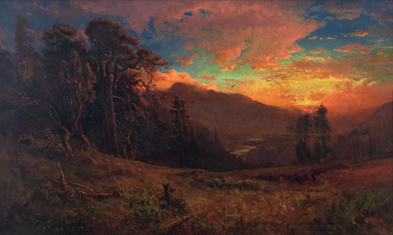 An Autumnal Sunset on the Russian River by William Keith