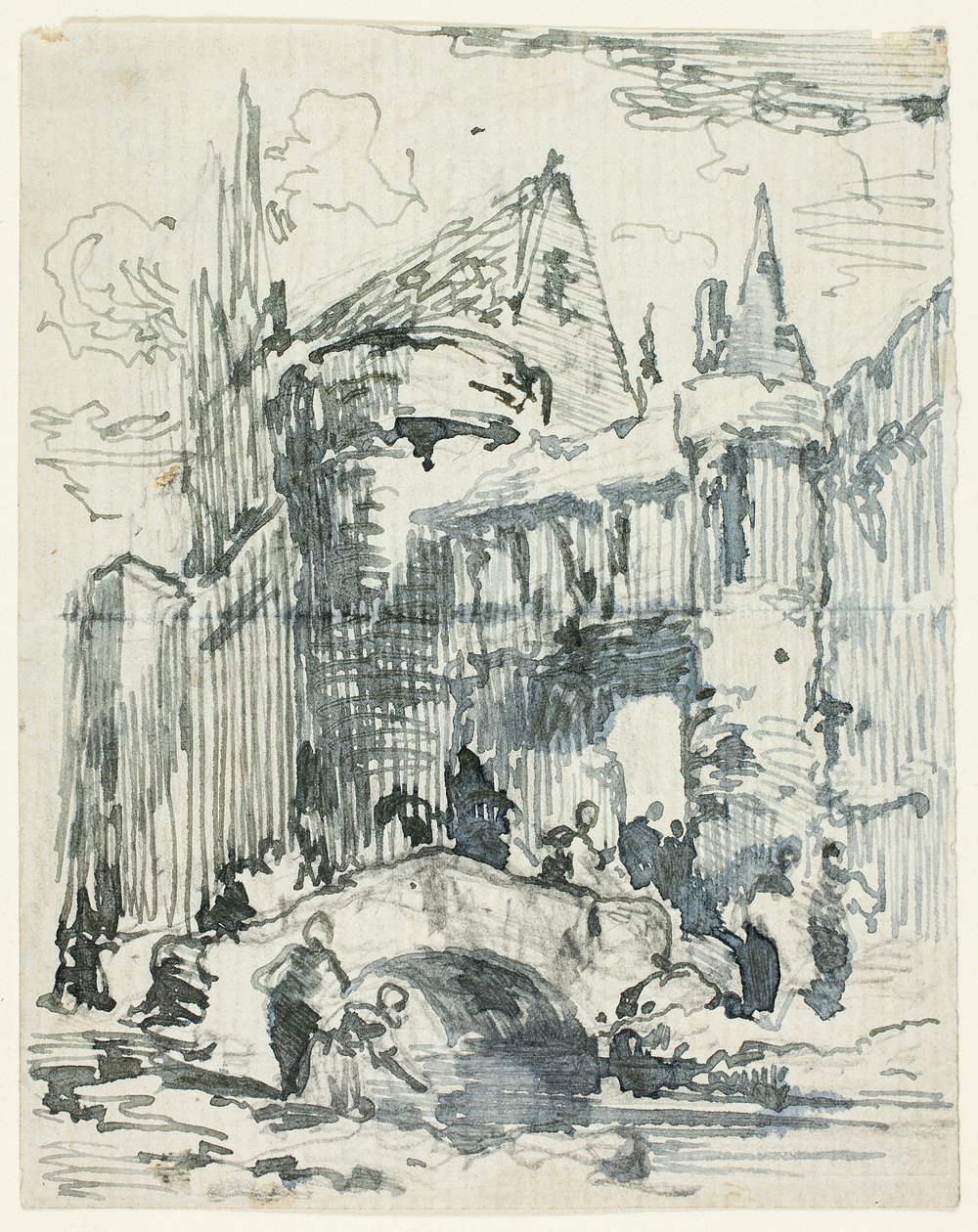 Town Bridge and Portal by William Leighton Leitch
