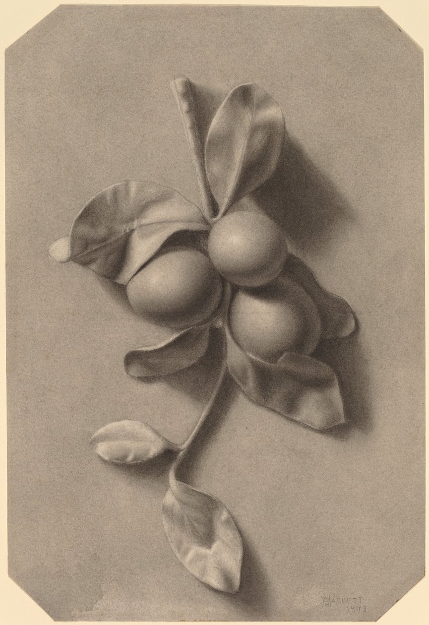 A Sprig of Plums by William Michael Harnett