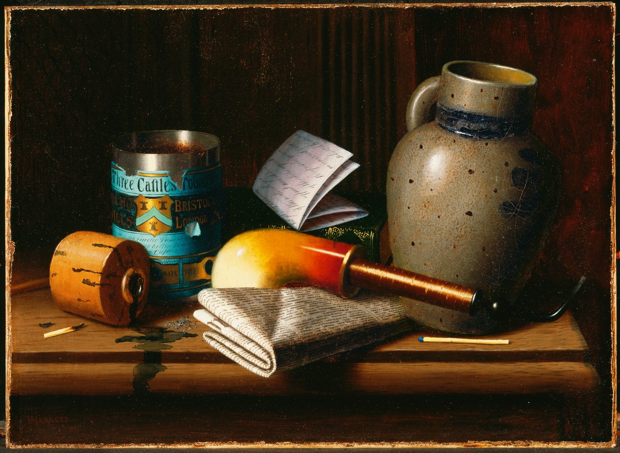 Still Life with Three Castles Tobacco by William Michael Harnett