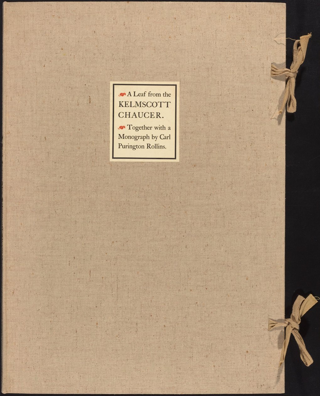 A Leaf from the Kelmscott Chaucer by William Morris