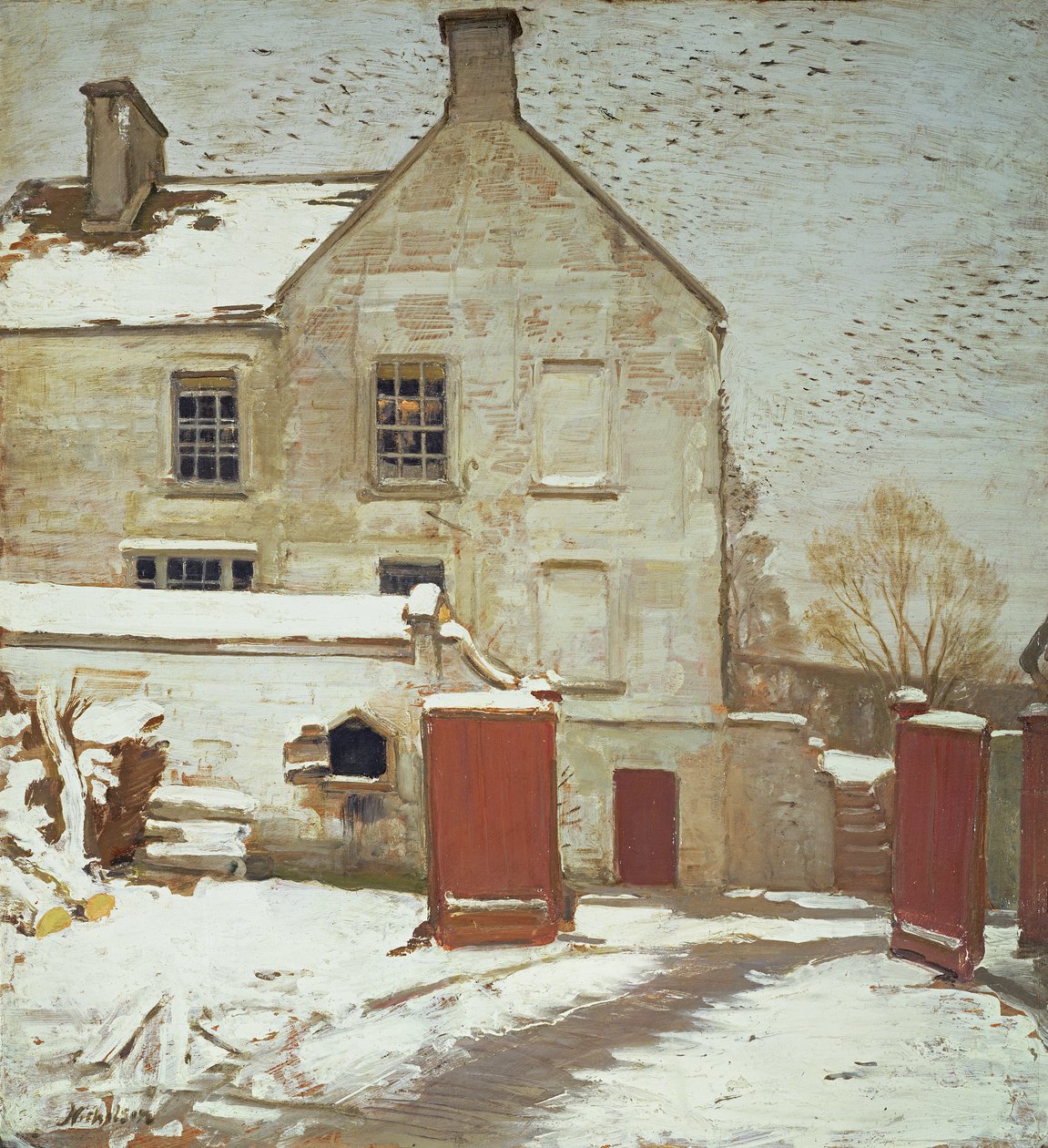 Courtyard in Snow, Sutton Veny by William Nicholson