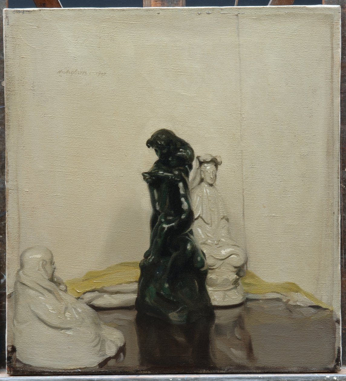 Statuettes and Rodin Bronze by William Nicholson