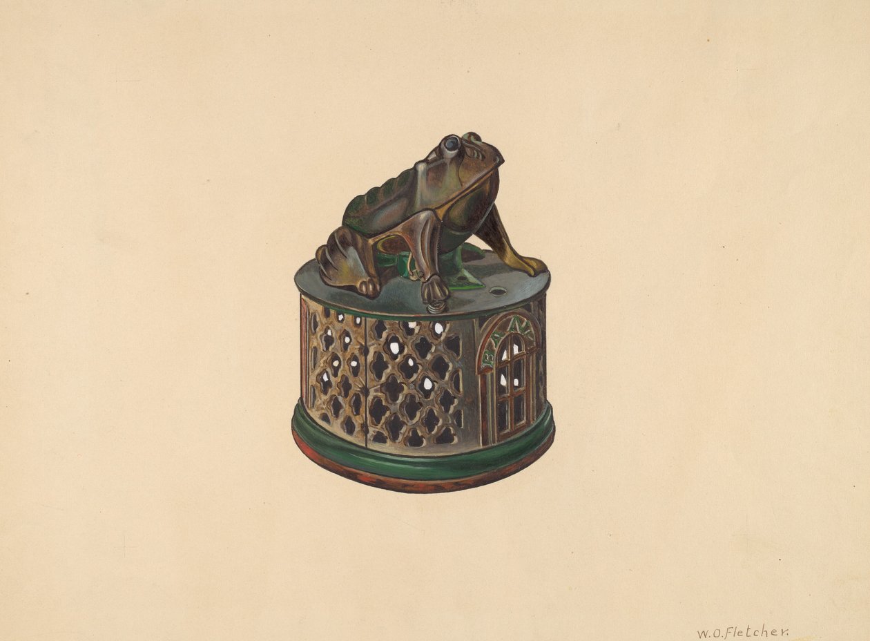 Toy Bank: Frog by William O. Fletcher
