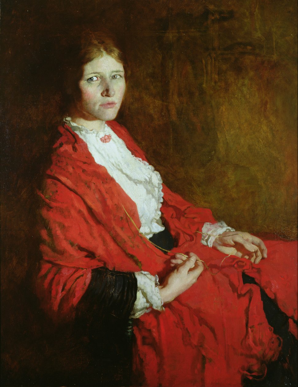 The Red Scarf by William Orpen