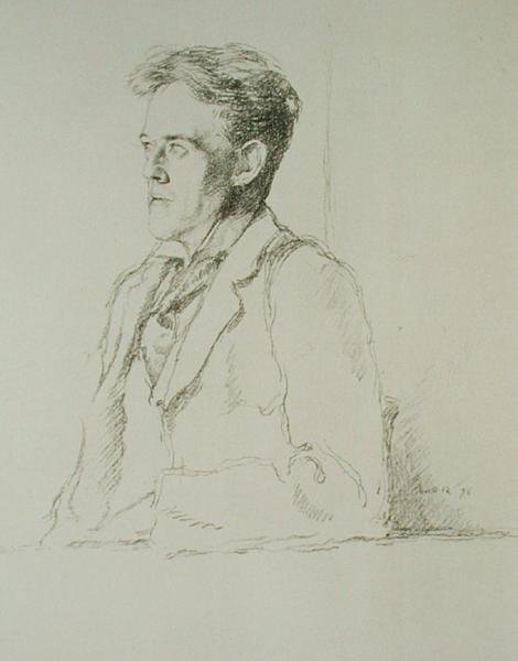 Portrait of Hilaire Belloc by William Rothenstein