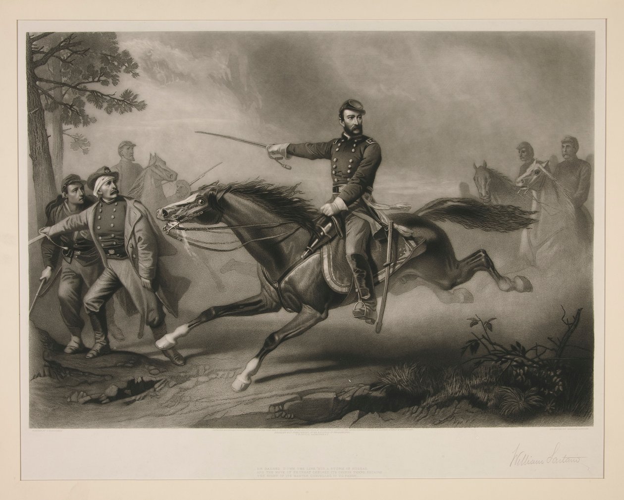 He Dashed Down the Line by William Sartain