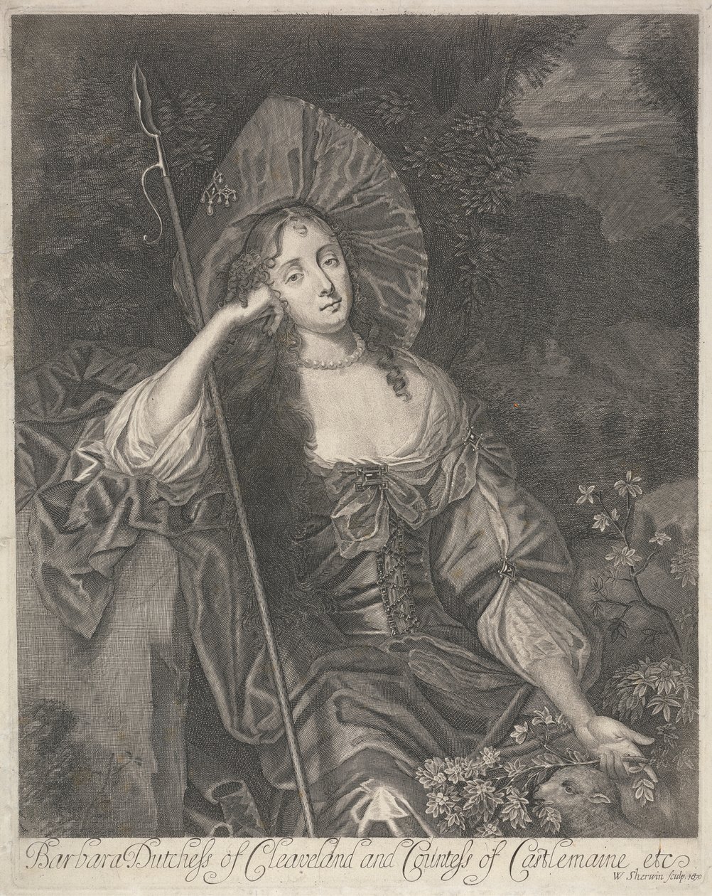 Barbara Duchess of Cleveland as a Shepherdess by William Sherwin