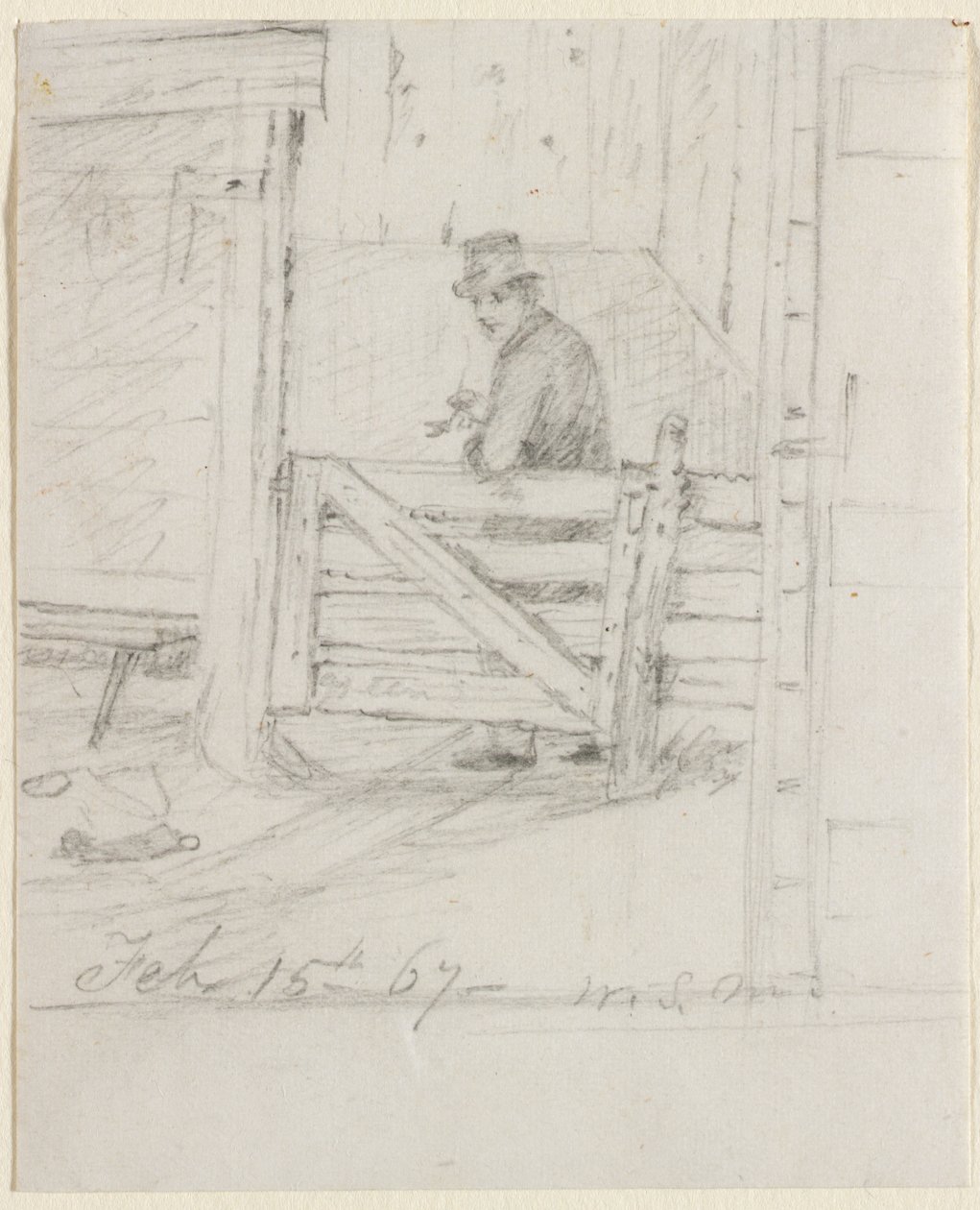 Resting on the Fence by William Sidney Mount