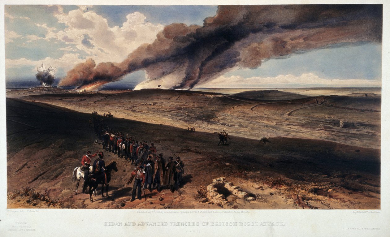 The Redan and the British trenches by William Crimea Simpson
