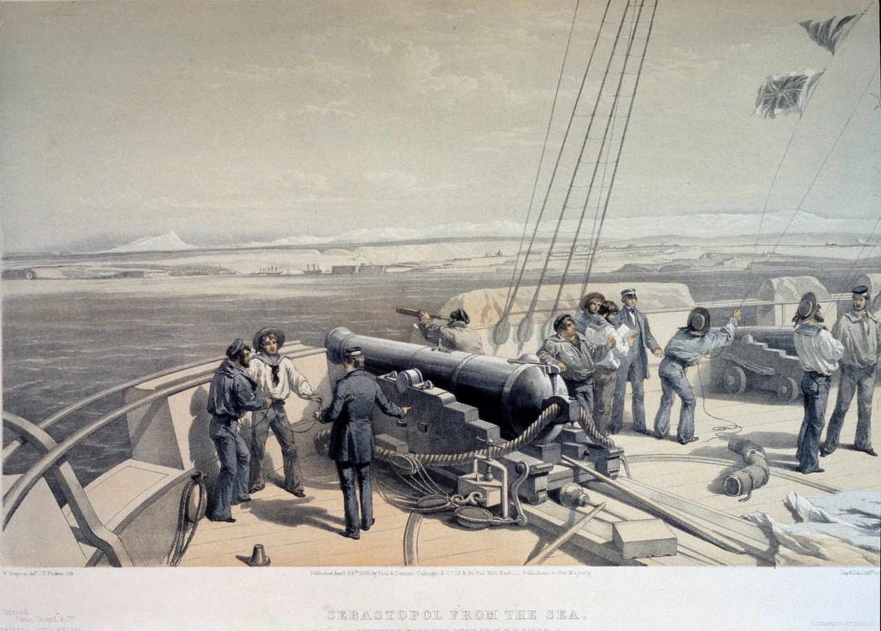 View of Sevastopol from the Sea by William Crimea Simpson