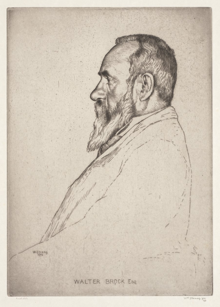 Portrait of Walter Brock by William Strang