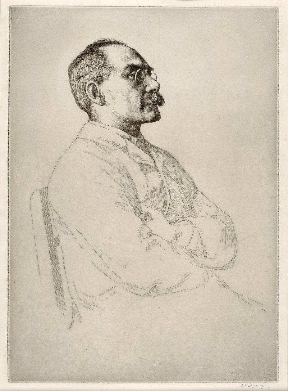 Rudyard Kipling (1865 - 1936), pub. 1898 by William Strang