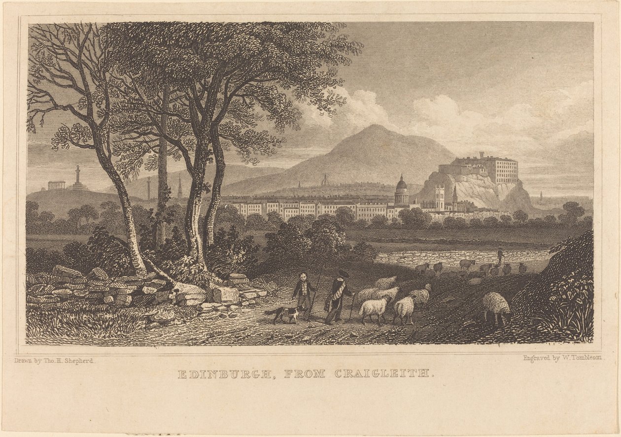 Edinburgh, from Craigleith by William Tombleson after Thomas Hosmer Shepherd