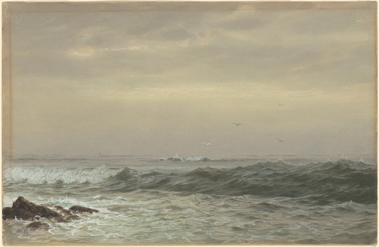 Rocks and Breaking Waves by William Trost Richards