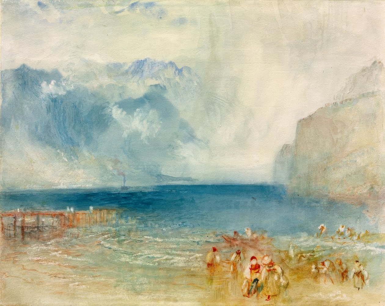 The First Steamer on Lake Lucerne by Joseph Mallord William Turner