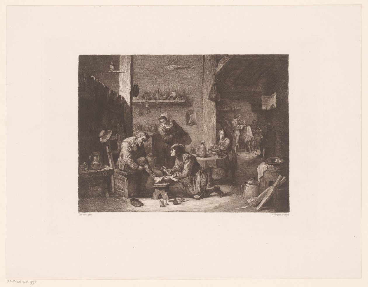 Interior with a Doctor and a Barber by William Unger