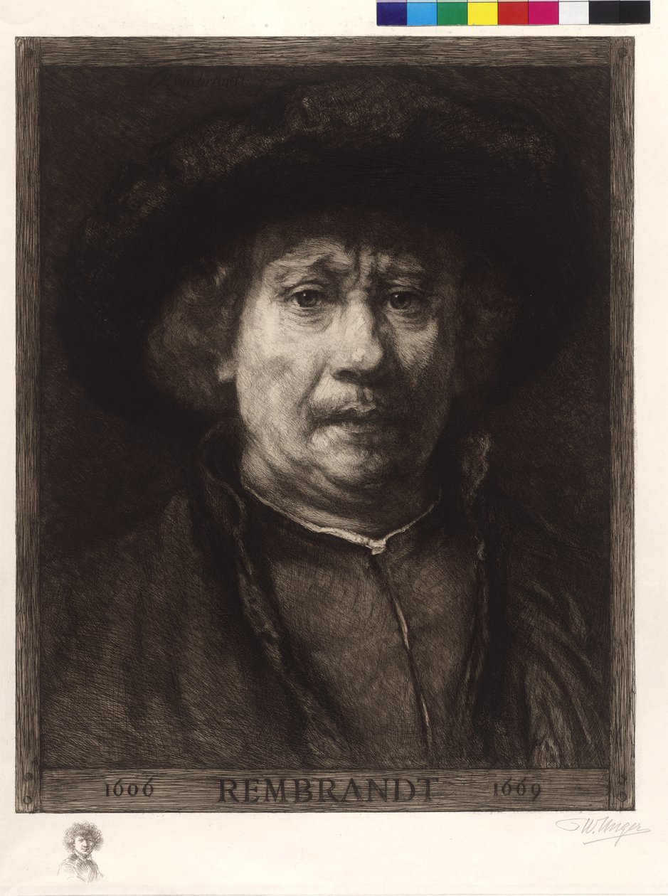 Self-portrait of Rembrandt by William Unger